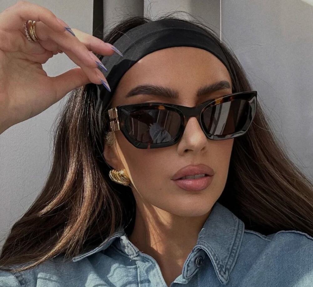 NEW Miu Miu MU09WS Havana Brown Cat Eye Sunglasses
